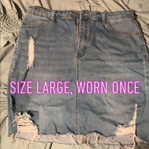 jean skirt